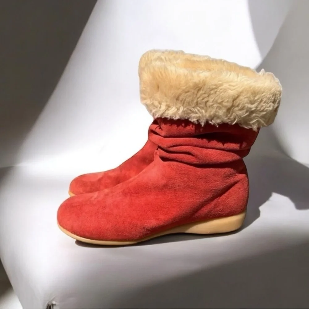 🌻Santana Canada Coral Suede Slouch Boots Size 6.5